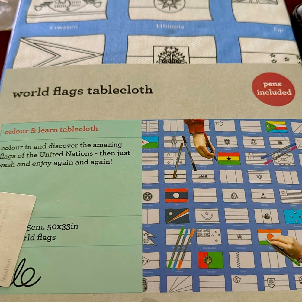 World Flags Tablecloth